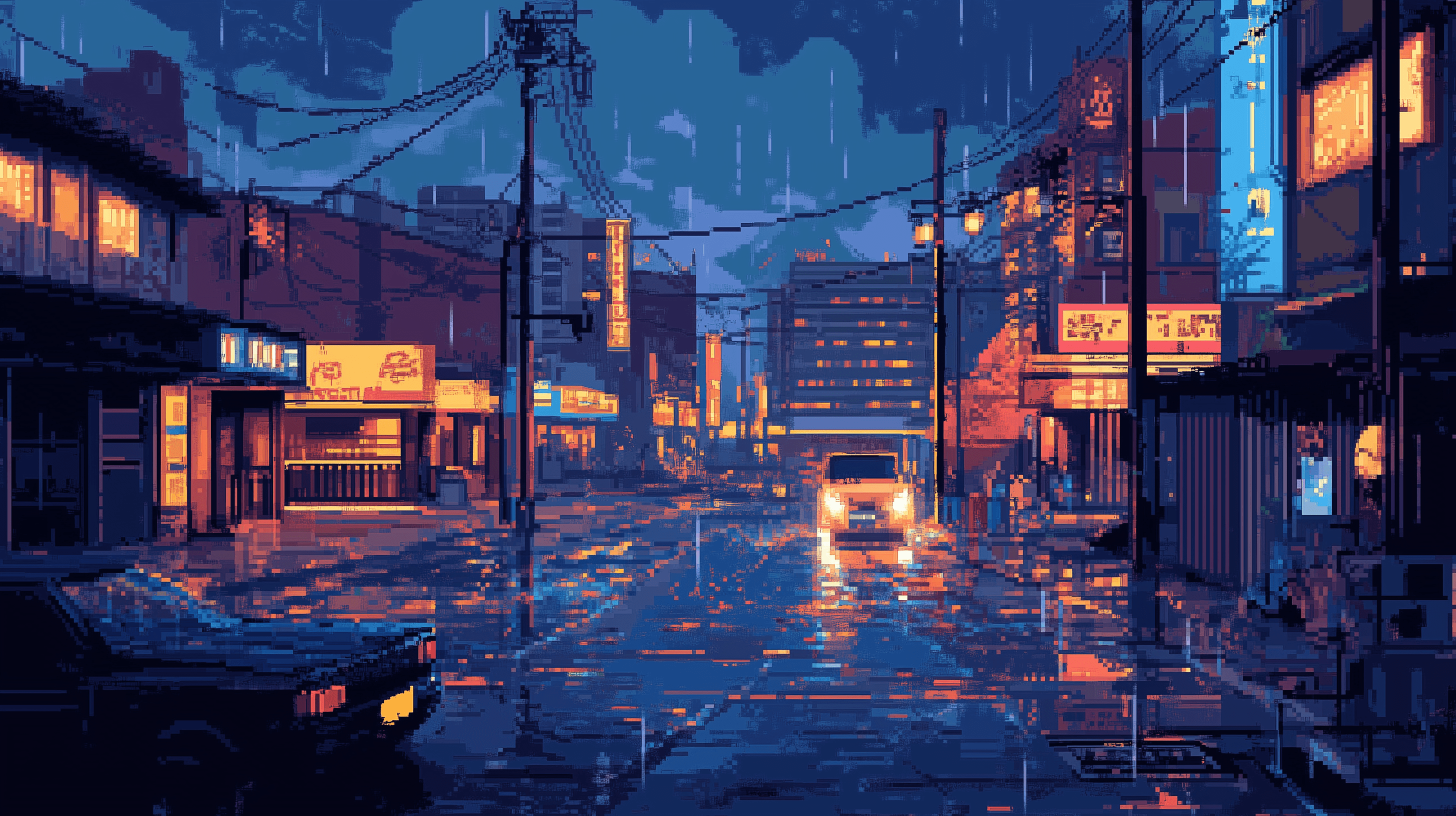 Cyberpunk City Background